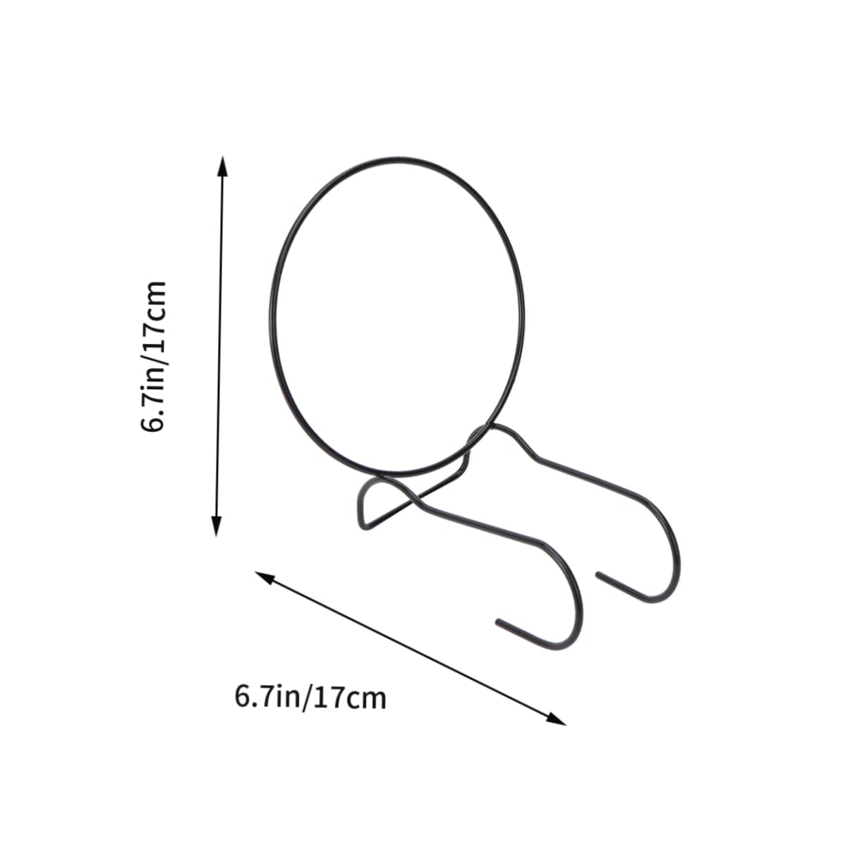 Gogogmee 2Pcs Wall Mounted Flowerpot Shelf Durable Wrought Iron Hanging Basket Storage Container for Balcony Decor Black Easy Installation Stylish Design