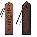 MAYJOYDIY 4pcs Leather Bible Bookmarks 2×7inch Christian Bookmarks Cowhide Draw Near to God Text Bible Verse Leather Page Markers Gift for Men Women Book Reading Bookworm Book Lovers Readers
