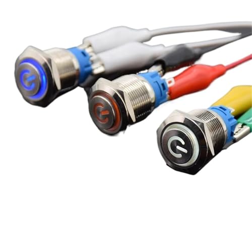 Interruptor de boton pulsar para salpicadero de coche y proyectos electricos de 220V