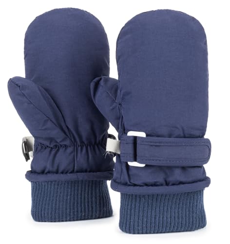 XuoAz Kids Waterproof Ski Snow Mittens - Winter Warm Fleece Gloves for Boys Girls Cold Weather (for 4-8 years)
