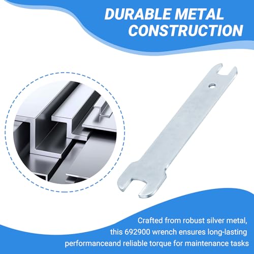 Avixturo 692900 Wrench for Porter Cable 7424XP, 7335, 7336, 7424 Polisher and Orbital Sander, Metal Silver Wrench with Dual-End Design and Hang Hole