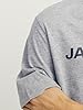 JACK & JONES Men's Jjecorp Logo Tee Ss Crew Neck Noos T-Shirt, Grey (Light Grey Melange Detail: Slim Fit - Melange), X-Large #5
