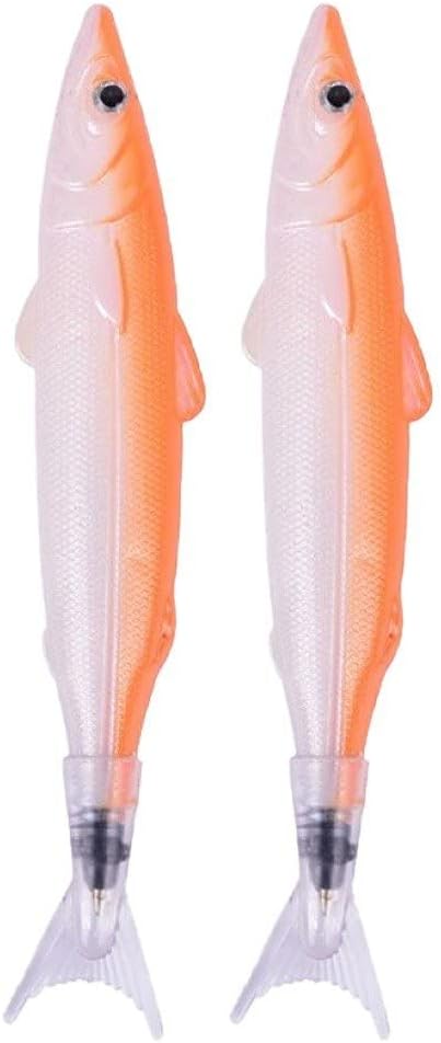 2 Pcs Cute Fish Ballpoint Pen Novelty Pens Simulation Model Ink Pen Stationery for School Office Fishing Enthusiast