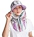 icolor Women Sun Hats UPF 50 Sun Protection Hat Summer Outdoor Neck Shield Flap Visor Hat Ponytail Hats Wide Brim Beach Hat (Lightpurple)