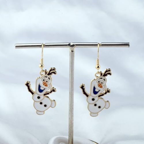 KEYCHIN Snowman Earrings Cartoon Fairytale Fans Gifts Princess Theme Jewelry Snowman Merch4