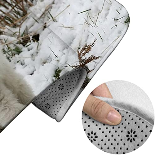 Badezimmerteppich-Set, 3-teilig, Polar Bear Cute Baby Animal Art, waschbare Badvorleger, rutschfest, mit Rückenpolster, Konturteppich und Toilettendeckelbezug – Bild 5