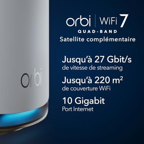 Netgear Orbi WiFi 7 Série 970 Satellite RBE970 - vue 5