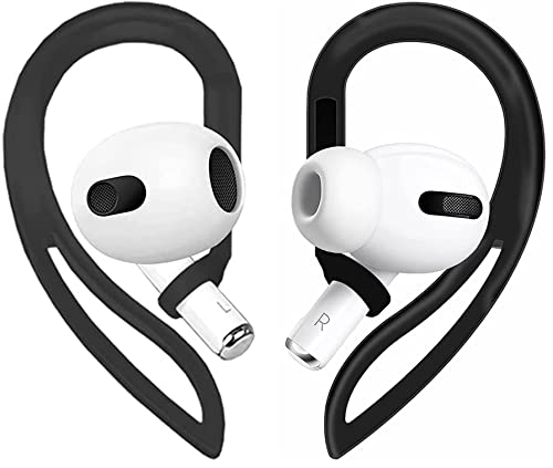 AirPod Ear Hooks Anti-Slip Anti-Drop Earhooks Compatible with AirPods 3/2 / 1/ Pro,Black