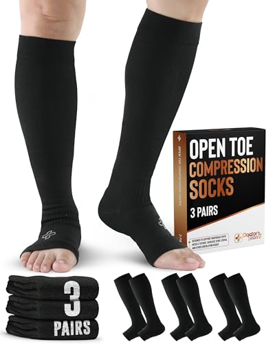 Doctor's Select 3 Pairs Copper Toeless Compression...
