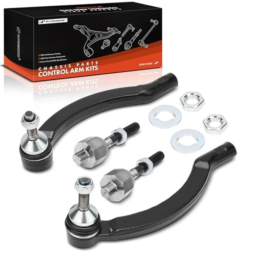 A-Premium Set of 4, Front Inner & Outer Tie Rod End Kit, Compatible with Volvo S60 2001-2009, S80 2000-2006, V70 2001-2007
