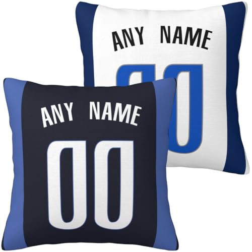 Dallas Pillow 2 Packs Pillowcase Customized Any Name Any Number Personalized Throw Pillow for Men Youth