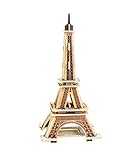 PONTE COLLECTION Eiffel Tower Model Kit 3D Puzzles Architecture Wooden Building Kit Wood Building Models Wooden Model Kits 22-pcs