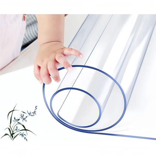 Toile cirée rectangulaire transparente lavable pour repas de famille et table propre - 2