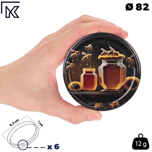 KADAX 50er Set Marmeladengläser 330ml TO82 Honig, Einmachgläser Vorratsgläser Mason Jar mit Schraubdeckel, Luftdichte Schraubgläser… – Ansicht 4