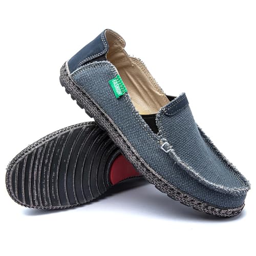 Men's Loafer Shoes Slip on Deck Shoes Cloth Canvas Casual Walking Shoes