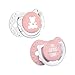 LOVI Mini chupetes para bebé, 0-2 Meses, con Tetina de Silicona, sin BPA, Punta Dinámica, Colección My little love, 2 piezas, Rosa