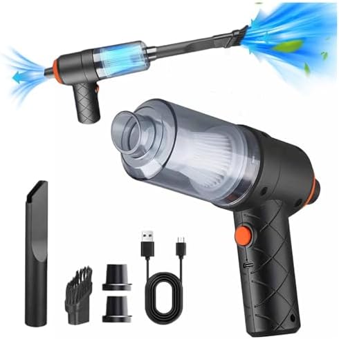 Handheld Vacuum Cleaner 120W High Powerful Suction3-in-1 Portable Car Vacuum Cleaner for Car Home Office USB Charging Vacuum Cleaner with Two Blow Nozzles