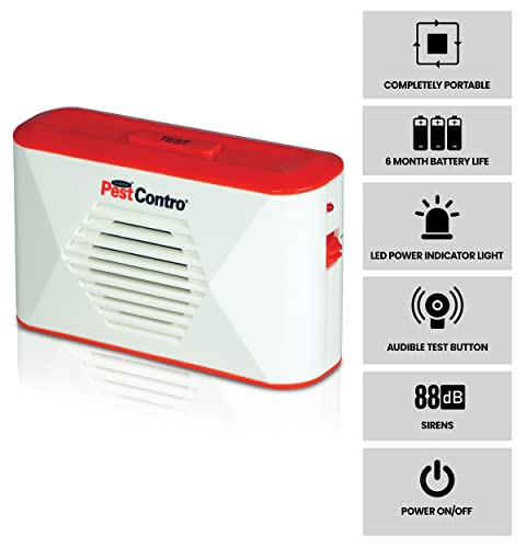 image for PestContro Ultrasonic Pest Repeller, Cordless Battery Operated Insect 