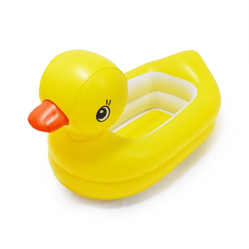 SIzlaho Inflatable Baby Bathtub Duck Shape Kids Splash Pool Portable