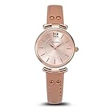 AIKURIO Women’s Fashion Watch – All Rose Gold Quartz Analog Leather Strap Watch, 30M Waterproof Everyday Timepiece, Gift for Girlfriend or Wife