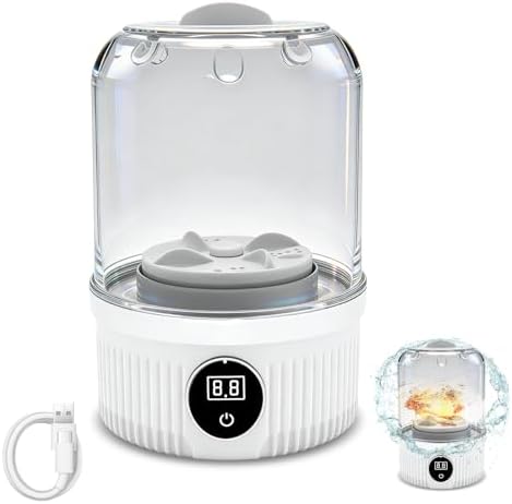 Mini máquina de lavar roupa íntima portátil de 1L com tela de LED...
