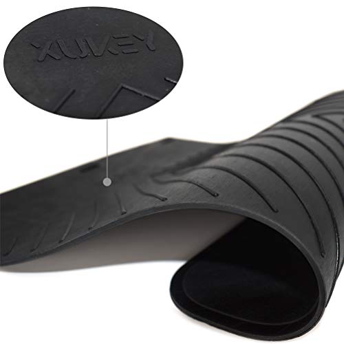 Image of XUKEY Universal Heavy Duty Rubber Mud Flaps for Car, Pickup, SUV, Van, Trucks, RV, Semi-Truck, 4WD Off-Road, 15x12 Inch, 4mm Thick, Set of 4, Front and Rear Splash Guards