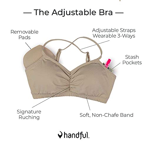 Handful Women's Adjustable Sports Bra with Removable Pads, Versatile Workout Bra3