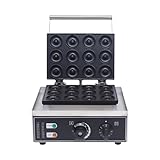12 Compartments Electric Donut Maker Machine, Commercial Mini Donut Machine 1550W Electric Nonstick Doughnut Making Machine Donut Machine for...