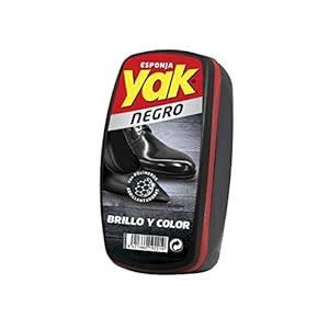 Yak – Esponja Limpiacalzado Negra, Brillo y Color Inmediato, para Calzado de Piel – 130 g