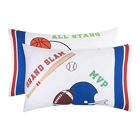 Everyday Kids 2-Pack Colourful Pillowcases for Boys Cover
