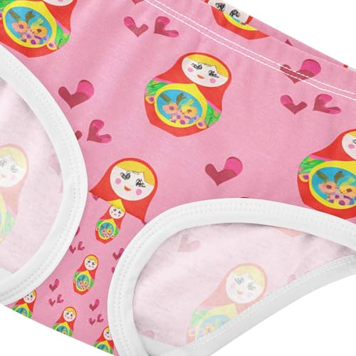 Colorful Russian Nesting Dolls A Pink Hearts Toddler Girls's Underwear 2T 202c12514