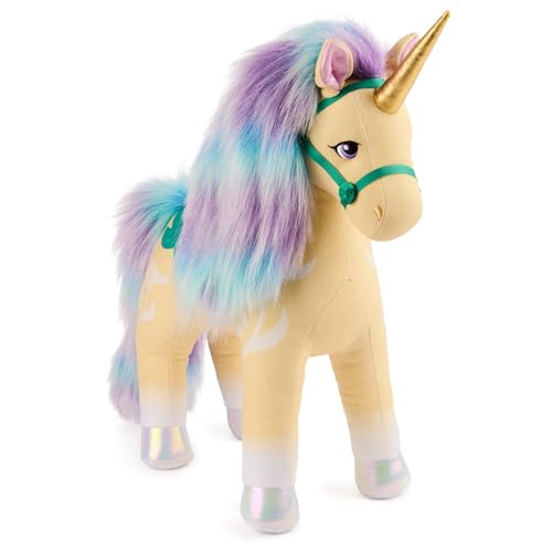 Unicorn Academy Official Leaf Plush Toy, Unicorn Stuffed Animal, Toys for Girls Ages 1 & Up, Yellow, 15”