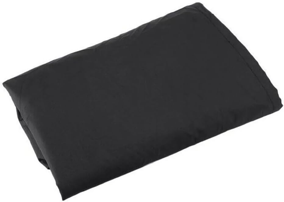 Fire Pit Cover Round Shape 80in Diameter Waterproof Sun Protector BBQ Cover Full Coverage Shield for Outdoor Fireplace Black