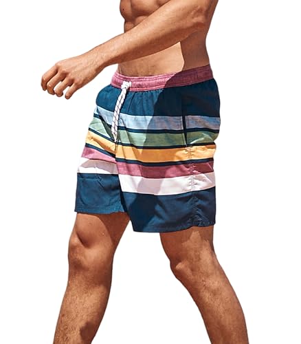Image of maamgic Mens Slim Fit Swim Shorts Swim Trunks 7 inch Quick Dry Mens Bathing Suits with Mesh Lining