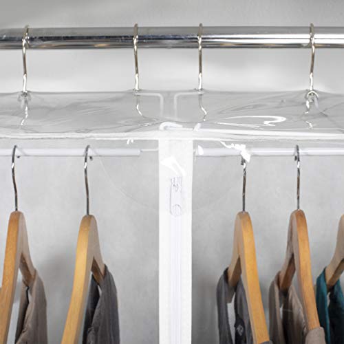 Richards Homewares CLRLY ORG Dress Bag Clearly Organized Jumbo Garment Closet 24" x 20" x 54" (Clear) - Thumbnail 2