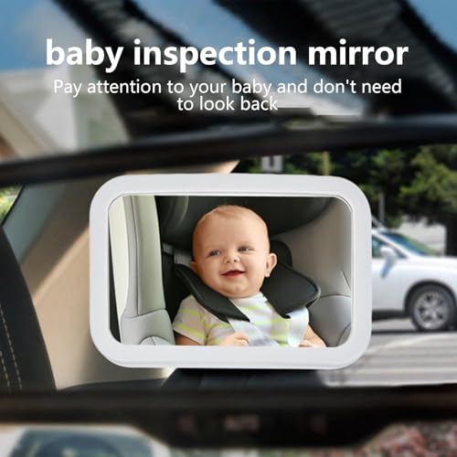 Rétroviseur bébé voiture équipé d'un miroir de LED à intensité variable