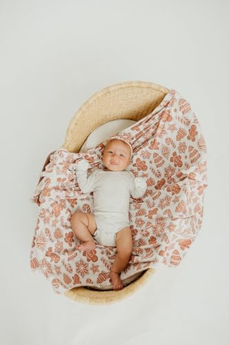 Image of Copper Pearl Swaddle Blankets for Newborns | Soft Stretchy Receiving Blankets for Boys and Girls | Large 46 x 46 Inch Baby Blankets | Lightweight and Breathable Swaddles | Gingerbread