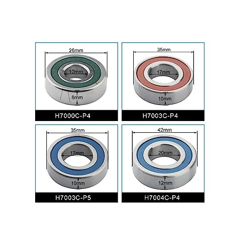 Roulements à contact oblique étanches 7004-2RZ-P5 pour broches CNC P4 DT - 7