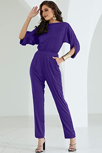 Image of KOH KOH Womens Short Sleeve Semi Formal Cocktail One Piece Jumpsuit Romper