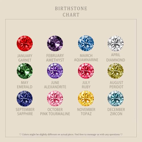 Chihayafuji Stackable Birthstone Rings for Women 14K Gold/Silver Plated Non Tarnish Dainty CZ Statement Engagement Wedding Thumb Ring Everday Jewelry Gifts for Birthday Size 5-11 - image 5