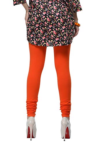 Image of Frenchtrendz Women's Cotton Spandex Stretchable Mid Rise Slim Fit Churidar Leggings Pull On
