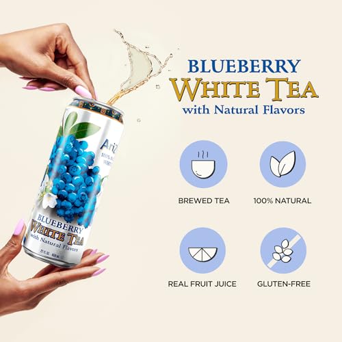 Image of AriZona Blueberry White Tea - Big Can, 22 Fl Oz (12 Pack)