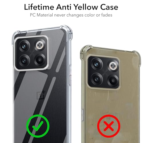 Image of Jkobi Back Case Cover for OnePlus 10T (Shockproof Crystal Clear Anti Yellow Case | Drop & Camera Protection | Hard Polycarbonate)
