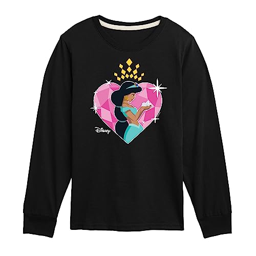 Disney Princess - Jasmine Heart - Valentine's Day - Boys and Girls and Youth Long Sleeve Graphic T-Shirt