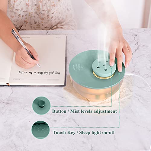 Air Humidifiers Humidifier for Bedroom - 22dB Super Quiet Cool Mist Humidifier & Essential Oil Diffuser | 1.2L USB Humidifier with Waterless Auto-Off | Small Humidifier for Home Baby Office Plants