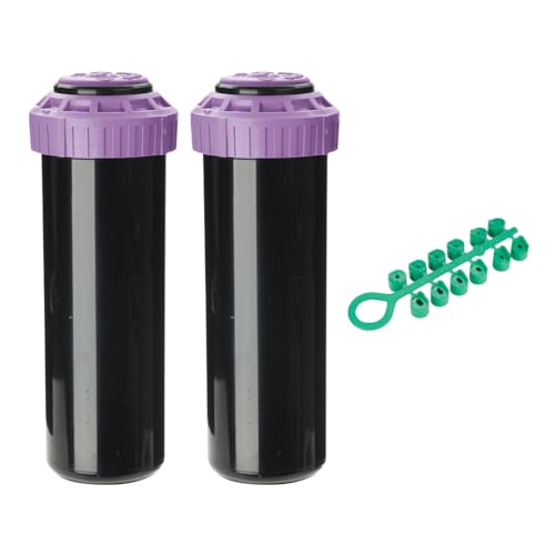 K Rain ProPlus 3/4 Reclaimed Water (RCW) Gear Drive Rotor Sprinkler 4 1/2 Pop-Up | 22 - 50 Spray Distance 40 - 360 Arc Spray Pattern with Full-Circle | Includes Install Kit (2 Pack)