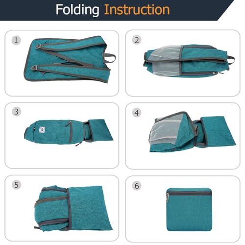 Mochila ligera plegable deportiva para senderismo 15L miniatura 5