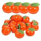 MUELODSIC 20 Piezas Simulación Realista de Naranja Decorativa Modelo de Fruta Artificial de Plástico para Decoración de Cocina Hogar Tienda y Fiesta