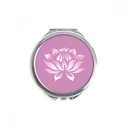 Miroir rond lotus et rose accessoire de beauté compact finition soignée