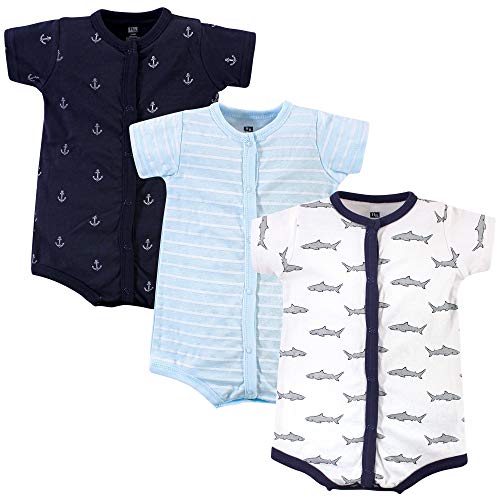 Image of Hudson Baby Unisex Cotton Rompers